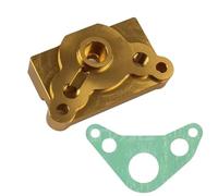 DGHBNP Radiateur d'huile Adaptateur de Refroidissement Refroidisseur d'huile, Couvercle Cylindre Plaque CNC Universel pour Moto et vélo Tout-Terrain, 125cc, 150cc, 110cc Radiateur(Gold)