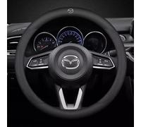 DGHJJ Couvre Volant pour Mazda 6 2012-2017, en Cuir Microfibre Respirant et Antidérapant avec Logo de Voiture Caches de Volant