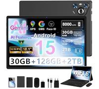 Dghrti Tablette 10" Android 15 Gemini AI, 30Go RAM, 8000mAh, 128Go - Noir