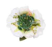 DGJMuu Lot de 10 bouquets de fleurs artificielles, convient pour notre magasin, mariage, étagère à fleurs pour les fêtes, la Saint-Valentin, la décoration (champagne et blanc)