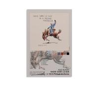 DGJSFC Nadie Sabe Lo Que Va A Pasar Mañana-Bad Bunny Peinture à l'huile Poster Art Mural Décoration Moderne Art Décoration Maison Chambre Esthétique Sans Cadre 60 x 90 cm