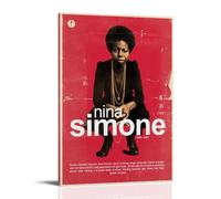 DGJSFC Poster de peinture à l'huile Nina Simone - Décoration murale sur toile - Décoration moderne pour la maison, la chambre à coucher - Style cadre - 30 x 45 cm