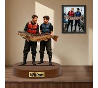 DGJSSK Figurine Personnalisée avec Photo, Photo Personnalisée Effet 2D Style Dessin Animé Bureau Chambre Décorations, Cadeau pour Papa Hommes Cadeaux pour Noël la Saint Valentin