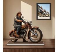 DGJSSK Figurine Personnalisée avec Photo, Photo Personnalisée Effet 2D Style Dessin Animé Bureau Chambre Décorations, Cadeau pour Papa Hommes Cadeaux pour Noël la Saint Valentin