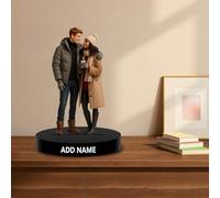 DGJSSK Figurine Personnalisée avec Photo, Photo Personnalisée Effet 2D Style Dessin Animé Bureau Chambre Décorations, Cadeau pour Papa Hommes Cadeaux pour Noël la Saint Valentin