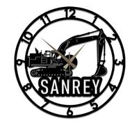 DGJSSK Personnalisée Horloge Murale Vintage en Métal avec Logo Nom Cadeau Décoration Intérieure pour Maçons, Réparateurs, Garages Industriels, Idéal comme Cadeau de Noël pour Votre père ou Votre Mari