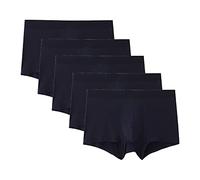 DGKaxiyaHM Boxer sans Couture De Couleur Unie pour Hommes CaleçOn De Performance à éVacuation De L'Humidité sous-VêTements Extensibles Et Respirants (Le Noir-5PC,L)