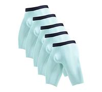DGKaxiyaHM CaleçOn Boxeur Long Anti-Frottement pour Hommes sous-VêTements De Compression AthléTique Summer Ice Silk Boxer De Sport à SéChage Rapide (Vert-5PC,XL)