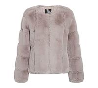 DGKaxiyaHM Manteaux Chauds en Peau De Mouton Pelucheuse pour Femmes Cardigan en Laine Polaire à Manches Longues Et à Poils Longs Casual Loose Thicken Outwear (Abricot,M)