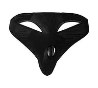 DGKaxiyaHM String à Dos en T pour Hommes Open Pouch Long Elephant G-String sous-Vêtements Maillot de Bain Slip de Bikini Stretch Taille Basse (Le Noir,T-Unique)
