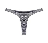 DGKaxiyaHM String en Cuir Verni Brillant pour Hommes sous-vêtement Bikini Taille Basse avec Poche bombée et Dos en T Culotte Sexy en String Extensible Solide