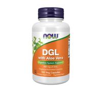 DGL (réglisse déglycyrrhizinée) avec aloe vera NOW, 400 mg (100 gélules)