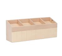 DGLDCSHUAI 1:12 Échelle Dollhouse Fruit Stand Miniature Affichage DIY Coloriage 4 Grilles Bouleau Bois Dollhouse Fruits Légumes Étagère