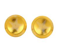 DGLDCSHUAI 1 paire de pièces de capuchon de bouchon d'extrémité de barre de poignée de guidon de vélo de route en alliage d'aluminium (Or)