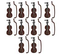 DGLDCSHUAI 10 Ensembles de Violon de Maison de Poupée Style Mignon Vif Attrayant Matière Plastique Petit Violon Miniature pour Accessoires de Photographie