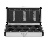 DGLDCSHUAI 10 pièces Kit de retrait d'extracteur de goujon d'écrou endommagé en acier noir hexagonal avec boîte en aluminium