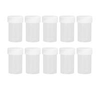 DGLDCSHUAI 10 pièces pot de stockage d'art d'ongle en plastique Transparent vide Mini récipient d'échantillon de nourriture cosmétique pour la poudre de Lotion de thé de feuille