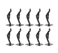 DGLDCSHUAI 10 pièces Support d'affichage de figurine d'action Support de modèle de poupée haute stabilité pour modèles de poupées d'action de 6 pouces (Noire)