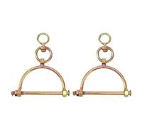 DGLDCSHUAI 2 pièces anneau de nez de bétail de vache en acier inoxydable pivotant demi-sabot pince-nez outil de Traction du bétail pour la ferme (S)