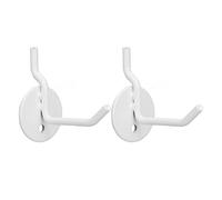 DGLDCSHUAI 2 pièces crochets de trou de panneau perforé crochet d'affichage d'étagère murale de cheville en métal pour barbecue de camping en plein air (Blanche)