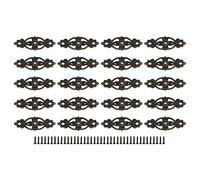 DGLDCSHUAI 20 pièces Couvertures d'angle Exquises Protections d'angle de Style Vintage avec Clous pour étui en Bois Livre Scrapbook Album Photo