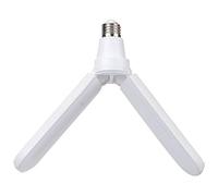 DGLDCSHUAI 22 W E27 185-265 V LED lampe pliable super lumineuse 2 pales ventilateur lumière pour entrepôt garage usage domestique (Lumière chaude)