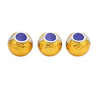 DGLDCSHUAI 3 Pièces Boules de Ruban de Golf Colorées Cadeau de Cérémonie Balle de Golf Boule Décorative pour Célébration Intérieur Extérieur (Boules de ruban plaquées or, cylindre 3 pièces)