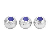 DGLDCSHUAI 3 Pièces Boules de Ruban de Golf Colorées Cadeau de Cérémonie Balle de Golf Boule Décorative pour Célébration Intérieur Extérieur (Boules de ruban argentées, 3 pièces en cylindre)