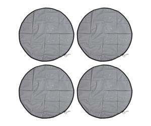 DGLDCSHUAI 4 pièces Couverture en pour barils de Pluie avec Cordon de Serrage seaux de Collecte d'eau Protecteur de réservoir Couverture d'écran de Filet de Seau 37,4 Pouces