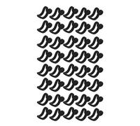 DGLDCSHUAI 40 pièces connecteur de cintre crochet antidérapant mini velours flocage connecteur de cintre pour salon de beauté noir