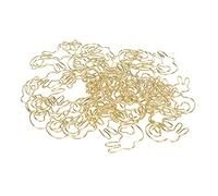 DGLDCSHUAI 50 pièces trombone en forme de lapin créatif mignon dessin animé animal marqueur de page doré pinces à notes de fichier pour la classification des fichiers