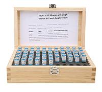 DGLDCSHUAI 50pcs 2,5-2,99 mm Jeu de jauges à broches de prise 0,001 mm Outil de précision en acier à roulement de tolérance