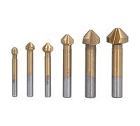 DGLDCSHUAI 6 pièces fraise à fraiser placage 90 degrés HSS chanfreinage fraise à bout