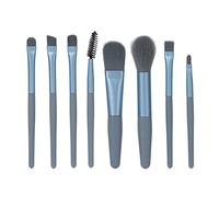 DGLDCSHUAI 8 pièces Ensemble de Pinceaux de Maquillage Portable Professionnel Cosmétique Mélange Visage Poudre Brosses pour Femmes Filles (Bleue)