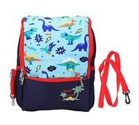 DGLDCSHUAI AntiLost Bambin Sac à Dos Enfants préscolaire Voyage Maternelle Sac à Dos avec sécurité Laisse Motif Dinosaure Tissu Oxford Respirant Maille 2 Couleurs 11x7.9x3.9in (Bleu)