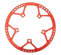 DGLDCSHUAI Bike Chainring 56T 130BCD Red Aluminum Alloy Lightweight Folding Bike Chainwheel with Safe Guard Plate