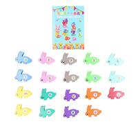 DGLDCSHUAI Blocs d'équilibre lapin pour enfants, apprentissage arithmétique, jeu de Puzzle à empiler en bois, jouet éducatif pour enfants