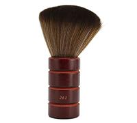 DGLDCSHUAI Brosse à plumeau en bois pour le visage et le cou, légère et professionnelle, pour salon de coiffure, marron