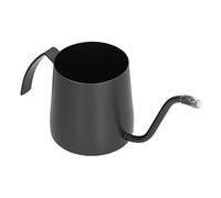 DGLDCSHUAI Cafetière en acier inoxydable, bec Long et étroit, col de cygne, théière non revêtue pour la maison, noire (250 ml)