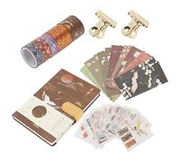 DGLDCSHUAI Coffret Cadeau Compte à Main Série Antiquité Songhe Retour Tardif Bande d'estampage à Chaud Bloc-Notes Costume Relié (nuage sonore)