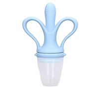 DGLDCSHUAI Distributeur de Fruits pour bébé Sucette pour bébé Doux Portable Anti-poussière Anti-fuite Anneau de Dentition en Silicone Bleu