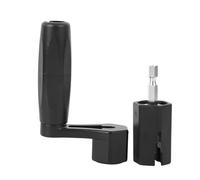 DGLDCSHUAI Enrouleur de Cordes de Guitare 2 en 1 Noir ABS Pont Goupille Extracteur Tournevis Foret