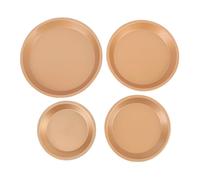 DGLDCSHUAI Ensemble de 4 Casseroles à Pizza pour Four 6 7 8 9 Pouces en Acier au Carbone Plateau à Pizza à Chauffage Uniforme pour la Cuisson Cuisson Griller