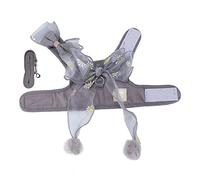 DGLDCSHUAI Ensemble Harnais et Laisse pour Chat, Gilet Respirant avec nœud Papillon, Corde pour Chat pour Marcher en Plein air (M)