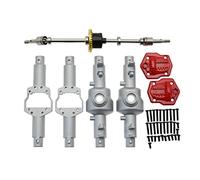 DGLDCSHUAI Essieu différentiel avant en métal avec boîtier d'essieu pour pièce de mise à niveau de voiture d'escalade télécommandée MN86K MN86KS 1/12 (Argent)