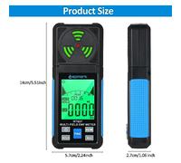 DGLDCSHUAI HT627 Détecteur de rayonnement de champ magnétique de champ électrique multifonctionnel Testeur de rayonnement électromagnétique portatif Compteur EMF Compteur de