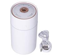 DGLDCSHUAI Humidificateur d'air Mini Portable lumière LED colorée 2 Modes Filtre à air avec câble USB pour Voiture Bureau à Domicile (Blanche)