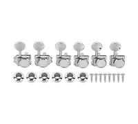 DGLDCSHUAI Lot de 6 chevilles d'accordage semi-fermées pour guitare droite avec écrou et vis