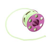 DGLDCSHUAI Mini bobine de pendentif en alliage d'aluminium avec cordon vert lumineux pour souvenirs (violet)