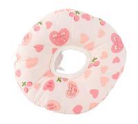 DGLDCSHUAI Oreiller de perçage d'oreille pour dormeurs latéraux Donut avec trou Oreiller de protection d'oreille en coton 12,6 pouces (Forme Coeur Rose Clair)